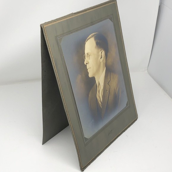 Antique 1940's 11x9  Black &‎ White Photograph Picture Cardboard MKD Patterson - Picture 2 of 12